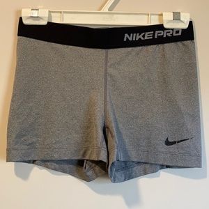 Gray Nike Compression Shorts